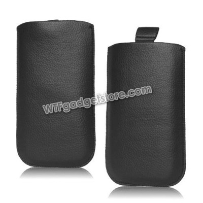 * Pulltab Lychee Texture Leather Pouch 5.0inch (S4)