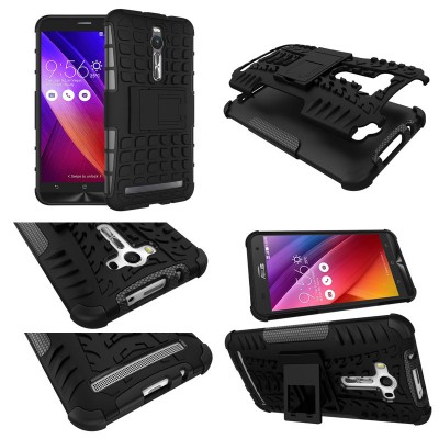 ^ Asus Zenfone 2 Laser 5.5 ZE550KL - Heavy Duty Rugged Armor Stand Case