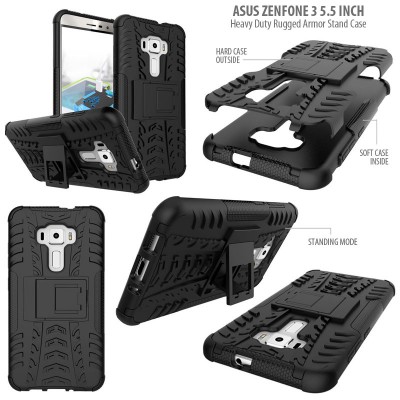 ^ Asus Zenfone 3 5.5 inch ZE552KL - Heavy Duty Rugged Armor Stand Case
