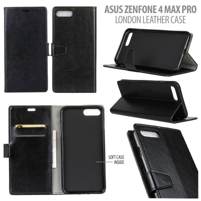 * Asus Zenfone 4 Max Pro / Zenfone 4 Max ZC554KL - London Style Leather Case }