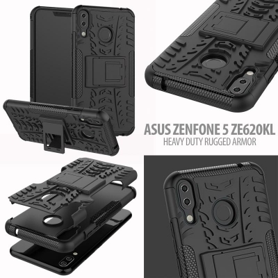 ^ Asus Zenfone 5 ZE620KL - Heavy Duty Rugged Armor Stand Case }