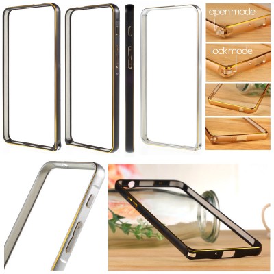 $ Asus Zenfone 4C / Asus Zenfone C - Gold Lining Metal Bumper Case