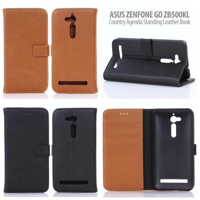 NR Asus Zenfone Go ZB500KL - Country Agenda Standing Leather Book }