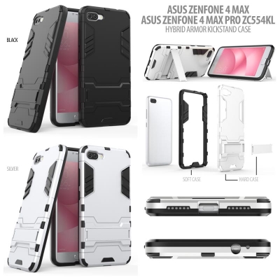 ^ Asus Zenfone 4 Max Pro / Zenfone 4 Max ZC554KL - Hybrid Armor Kickstand }
