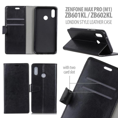 ^ Asus Zenfone Max Pro M1 ZB601KL ZB602KL - London Style Leather Case