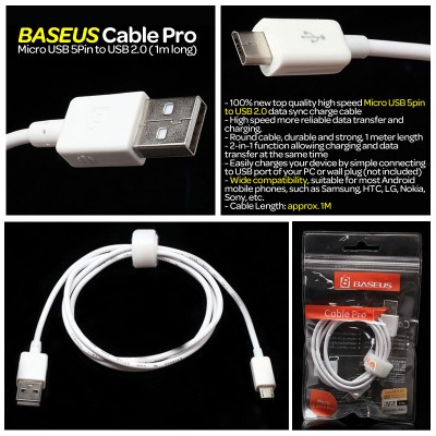 * Baseus Cable Pro - Micro USB 5Pin to USB 2.0