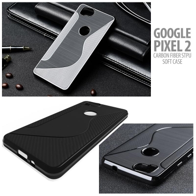 ^ Google Pixel 2 - Carbon Fiber STPU Soft Case