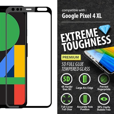 Google Pixel 4 XL - PREMIUM 5D Full Glue Tempered Glass