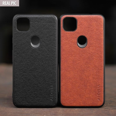 Google Pixel 4A - AIORIA Leather Texture Hybrid Case