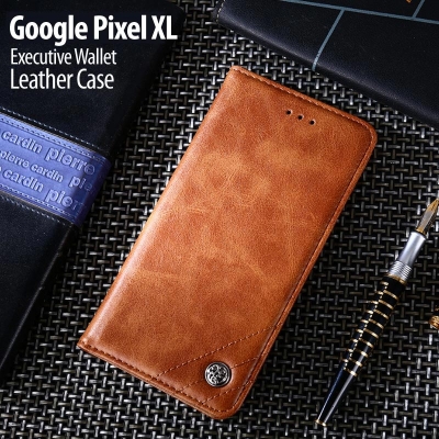 ^ Google Pixel XL - Executive Wallet Leather Case