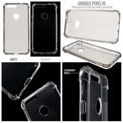 ^ Google Pixel XL - Protective TPU Soft Case with Corner Pad