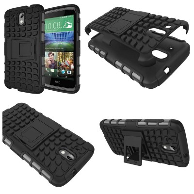 ^ HTC Desire 526G / Desire 526 - Heavy Duty Rugged Armor Stand Case