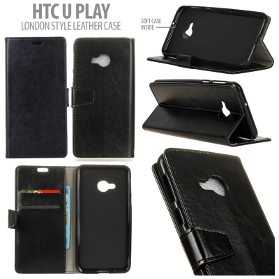 * HTC U Play - London Style Leather Case