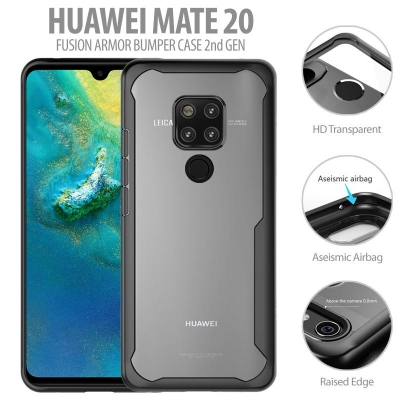 ^ Huawei Mate 20 - Fusion Armor Bumper Case 2nd Gen