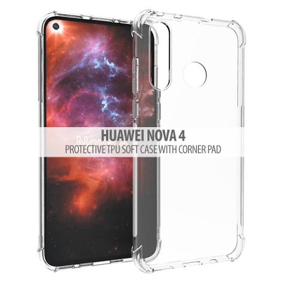 ^ Huawei Nova 4 - Protective TPU Soft Case With Corner Pad
