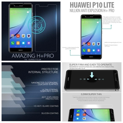 ^ Huawei P10 Lite - Nillkin Anti-Explosion H Plus Pro Tempered Glass Screen Protector }