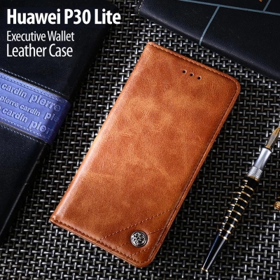 ^ Huawei P30 Lite - Executive Wallet Leather Case