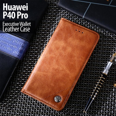 Huawei P40 Pro - Executive Wallet Leather Flip Case