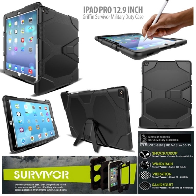 ^ iPad Pro 12.9 inch - Griffin Survivor Defender Case }