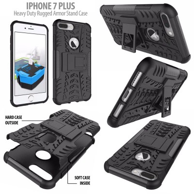 ^ iPhone 7 Plus 8 Plus - Heavy Duty Rugged Armor Stand Case }