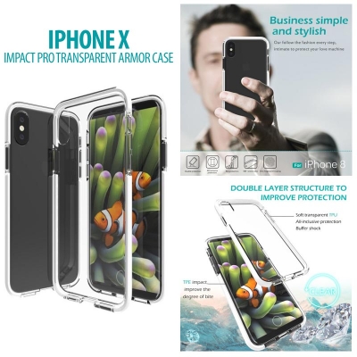 * Iphone X / XS - Impact Pro Transparent Armor Case