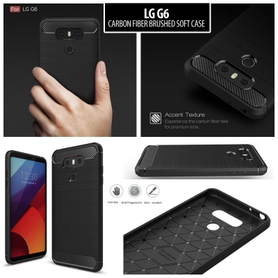 ^ LG G6 - PREMIUM Carbon Fiber Brushed Soft Case