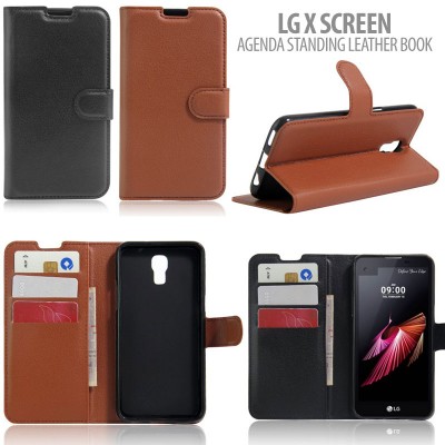 * LG X Screen - Agenda Standing Leather Book }