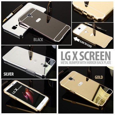 ^ LG X Screen - Metal Bumper With Mirror Back Plate }