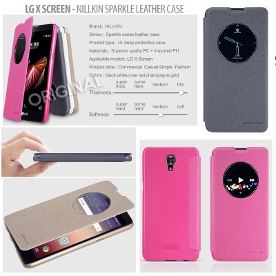 ^ LG X Screen - Nillkin Sparkle Leather Case
