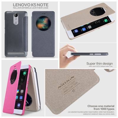 $ Lenovo K5 Note - Nillkin Sparkle Leather Case