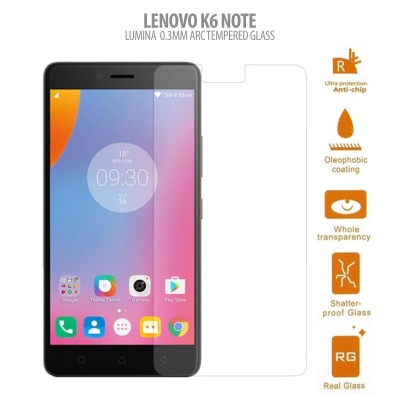 * Lenovo K6 Note - Lumina 0.3mm Arc Tempered Glass