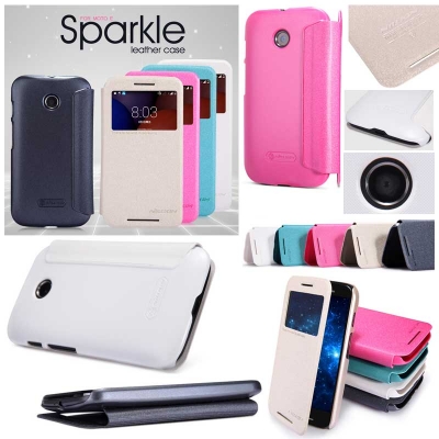 ^ Motorola Moto E / Moto E Dual - Nillkin Sparkle Leather Case
