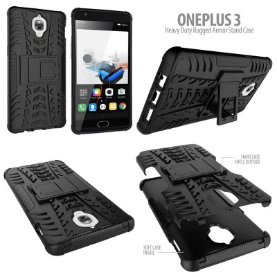 ^ Oneplus 3 - Heavy Duty Rugged Armor Stand Case