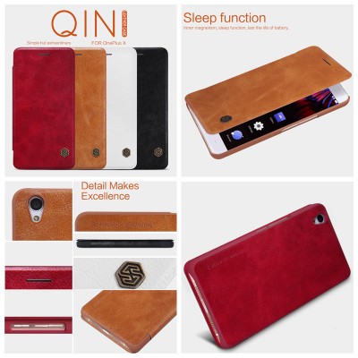 ^ OnePlus X - Nillkin Qin Leather Case
