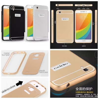 ^NR Oppo R7S - Metal Slide Hard Case