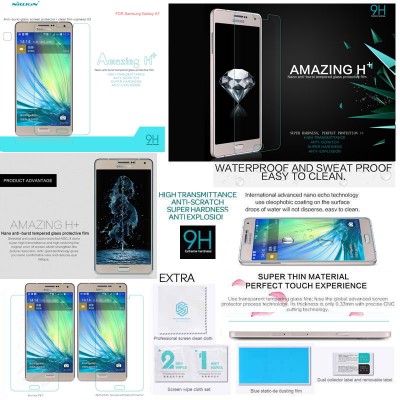 ^ Samsung Galaxy A7 - Nillkin Anti-Explosion H Plus Tempered Glass Screen Protector