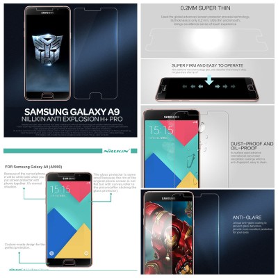 ^ Samsung Galaxy A9 Pro 2016 A910 - Nillkin Anti-Explosion H Plus Pro Tempered Glass Screen Protector