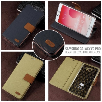 ^ Samsung Galaxy C9 Pro - Roar Full Covered Leather Case }