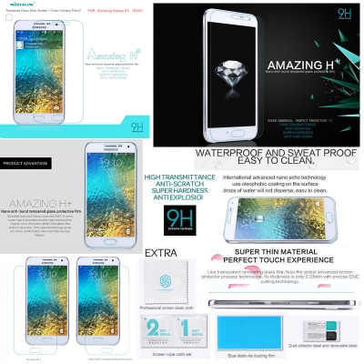 ^ Samsung Galaxy E5 - Nillkin Anti-Explosion H Plus Tempered Glass Screen Protector