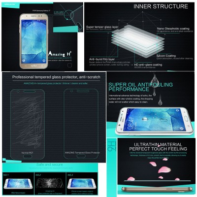 ^ Samsung Galaxy J7 - Nillkin Anti Explosion H Plus Tempered Glass Screen Protector