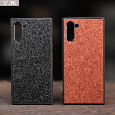 Samsung Galaxy Note 10 - AIORIA Leather Texture Hybrid Case