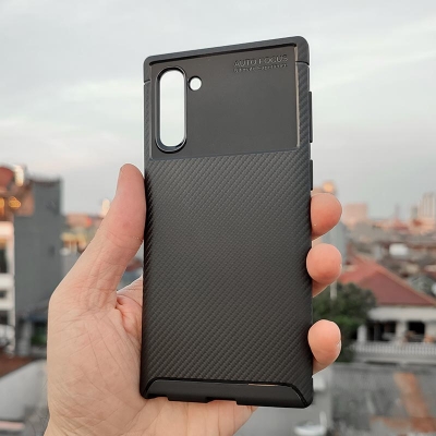 Samsung Galaxy Note 10 - AUTOFOCUS Carbon Fiber Soft Case