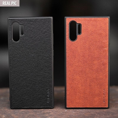 Samsung Galaxy Note 10 Plus - AIORIA Leather Texture Hybrid Case