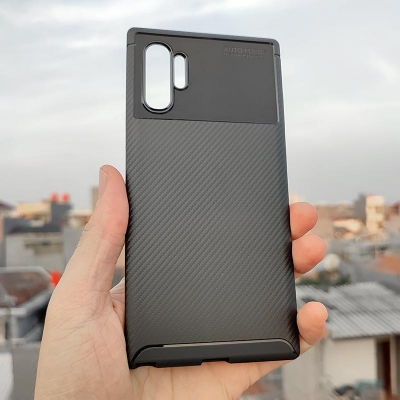 Samsung Galaxy Note 10 Plus - AUTOFOCUS Carbon Fiber Soft Case