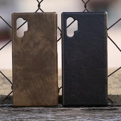 Samsung Galaxy Note 10 Plus - Leather Covered Hard Case