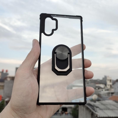 Samsung Galaxy Note 10 Plus - Shockproof Fusion Armor Hybrid Case with Ring