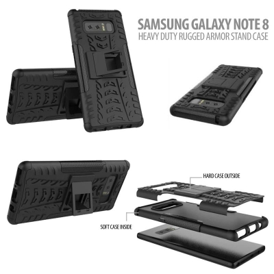 ^ Samsung Galaxy Note 8 - Heavy Duty Rugged Armor Stand Case }