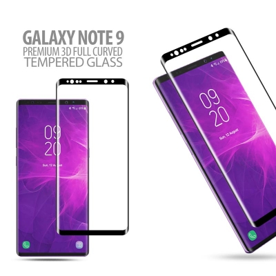 ^ Samsung Galaxy Note 9 - Premium 3D Curved Full Tempered Glass