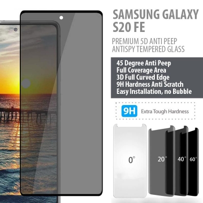 Samsung Galaxy S20 FE - PREMIUM 5D Anti Peep Antispy Tempered Glass