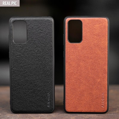 Samsung Galaxy S20 Plus - AIORIA Leather Texture Hybrid Case